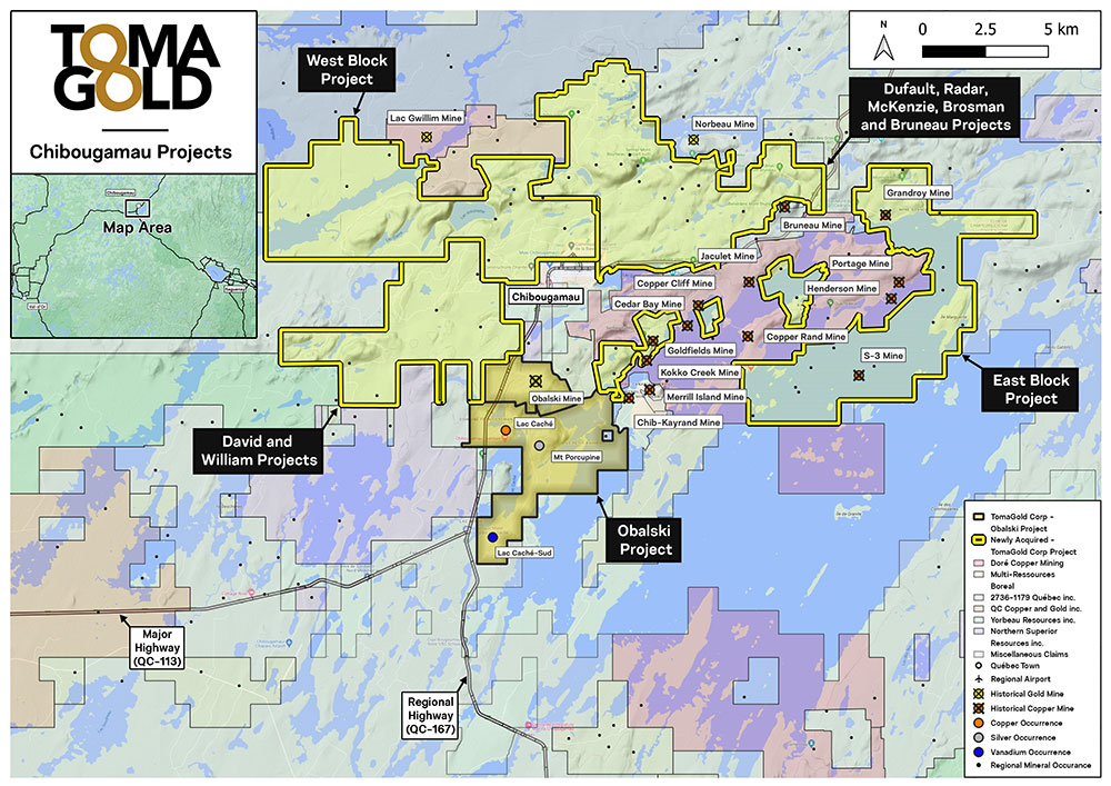 initial commitments regarding the previously-announced acquisition of 20 mining properties